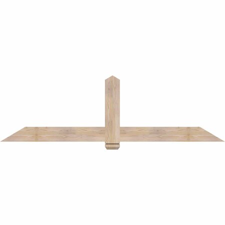 Ekena Millwork Eugene Smooth Timber Gable Bracket, Douglas Fir, 84"W x 24"H x 1 1/2"D x 5 1/2"F, 7/12 Pitch GBW084X24X0206EUG00SDF